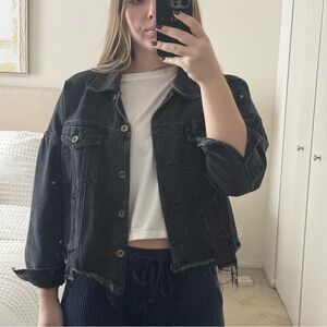 Black denim jacket